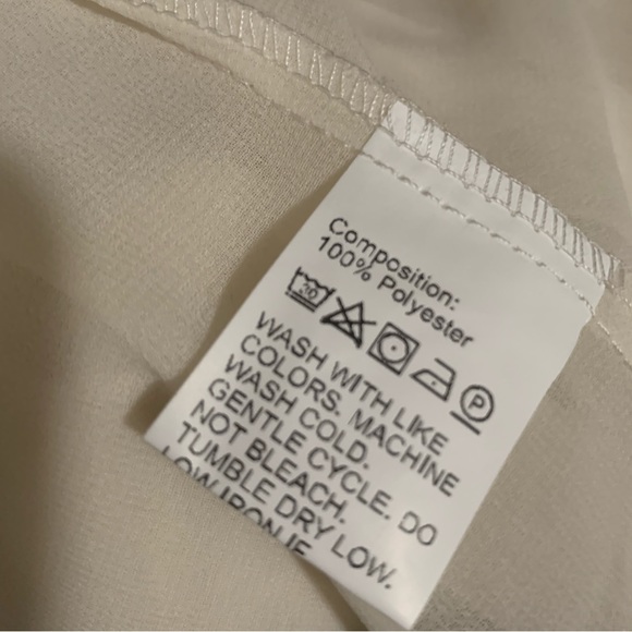 Sheer Short Sleeve Button-Front Drop-Shoulder Shirt NWOT - Picture 12 of 15